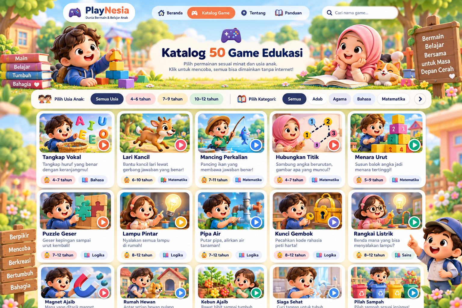 Karakter anak 3D PlayNesia